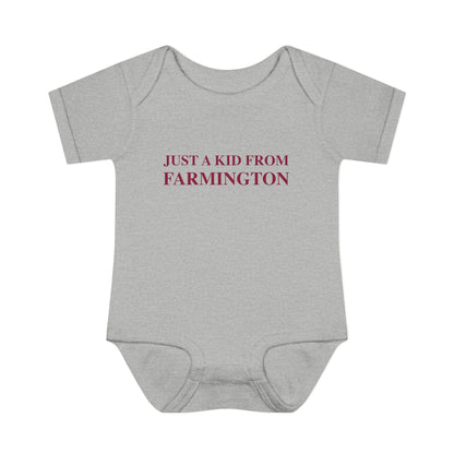 Just a kid from Farmington Infant Baby Rib Bodysuit