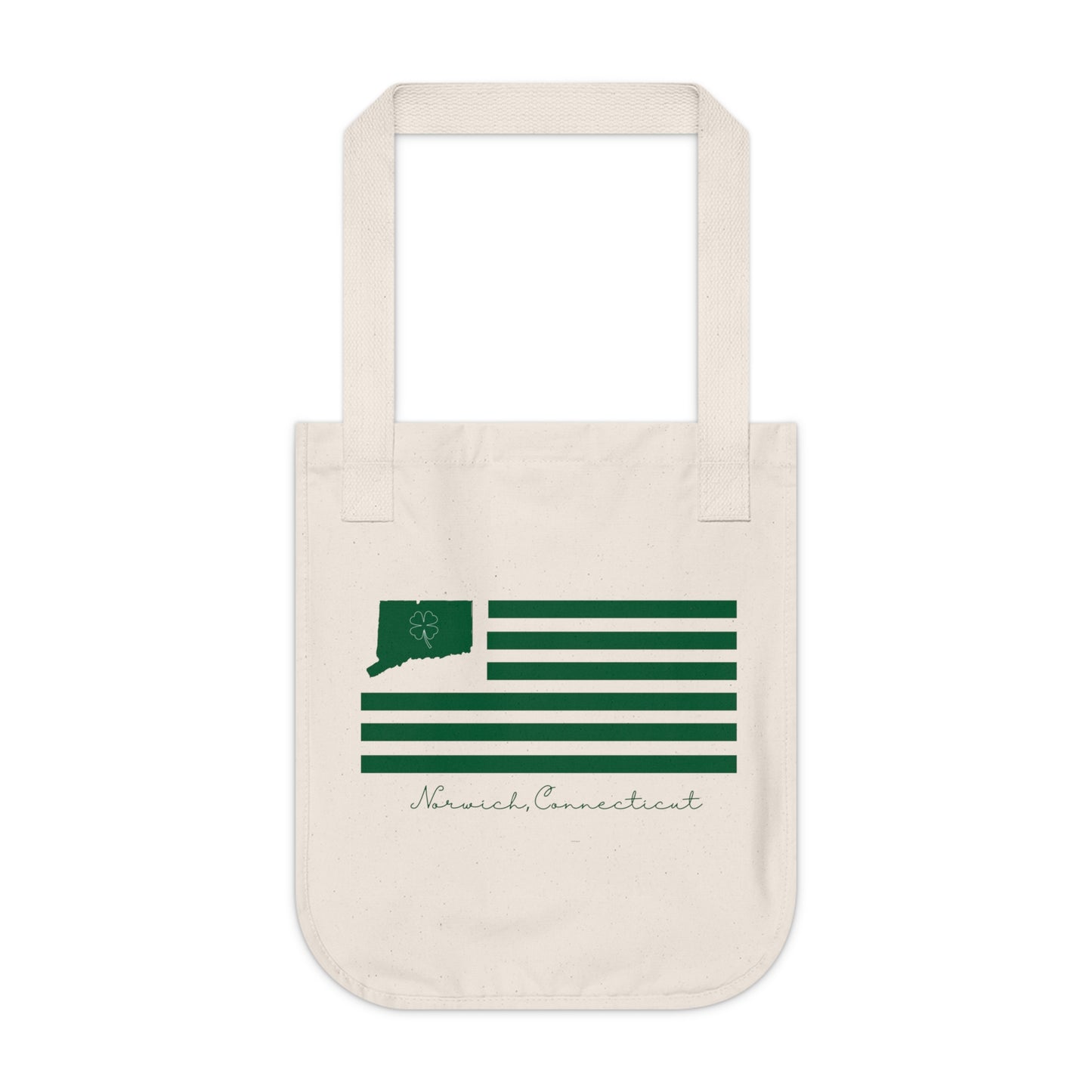 Norwich Connecticut St. Patrick’s Day Flag Organic Canvas Tote Bag