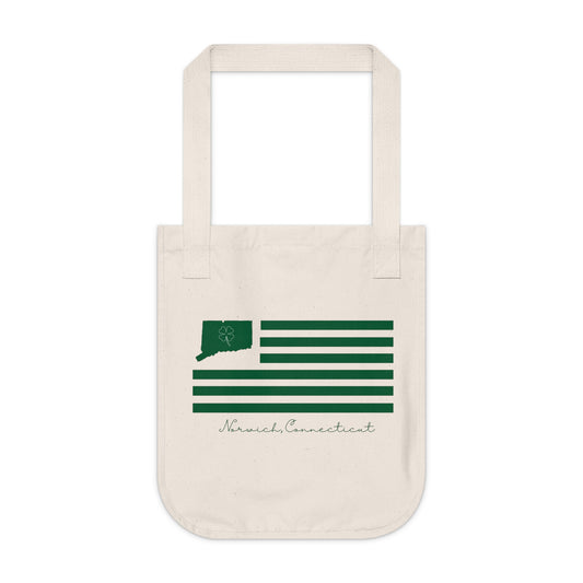 Norwich Connecticut St. Patrick’s Day Flag Organic Canvas Tote Bag