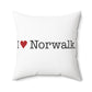 I Heart Norwalk. Spun Polyester Square Pillow