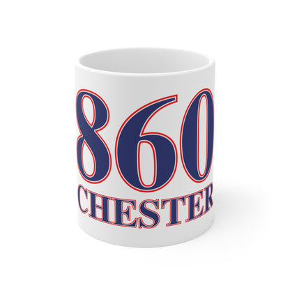 860 Chester Red, White & Blue Mug 11oz
