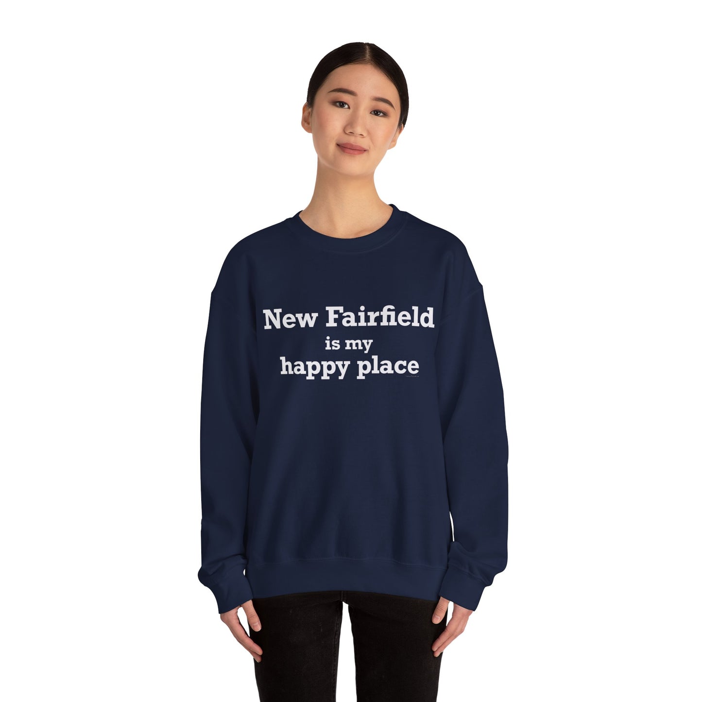 New Fairfield Is My Happy Place Unisex Heavy Blend™ Crewneck Sweatshirt