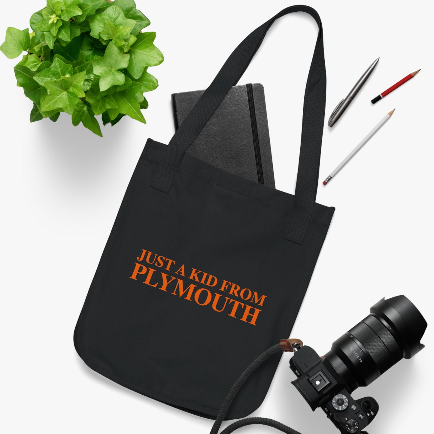 Just a kid from Plymouth Organic Canvas Tote Bag