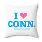 I Heart CONN. Spun Polyester Square Pillow