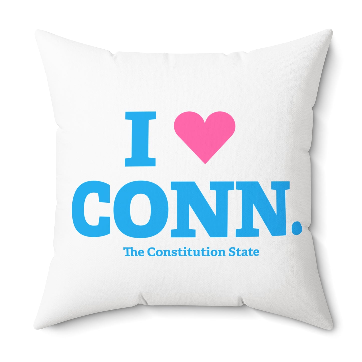 I Heart CONN. Spun Polyester Square Pillow