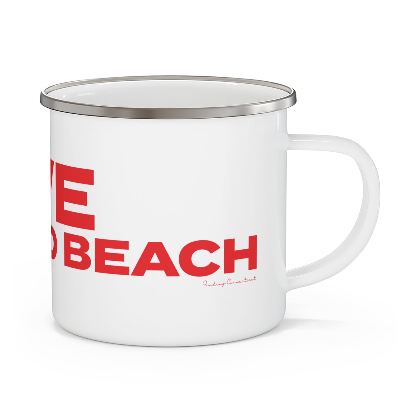 Love Fairfield Beach Enamel Camping Mug
