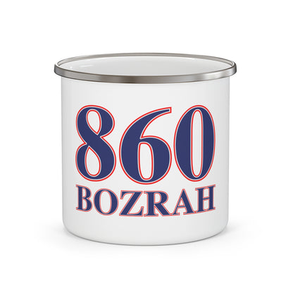 860 Bozrah Red, White & Blue Enamel Camping Mug