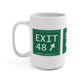 Vintage Exit 48 Merritt Parkway Sign Mug 15oz