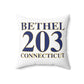 Bethel 203 Connecticut  Spun Polyester Square Pillow