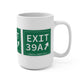 Vintage Exit 39A Merritt Parkway Sign Mug 15oz
