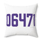 06471 North Branford Connecticut Zip Code Polyester Square Pillow