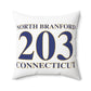 North Branford 203 Connecticut Polyester Square Pillow