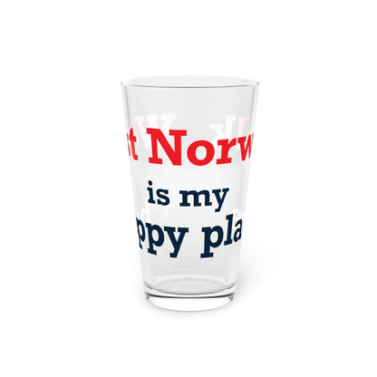 West Norwalk is My Happy Place Pint Glass, 16oz