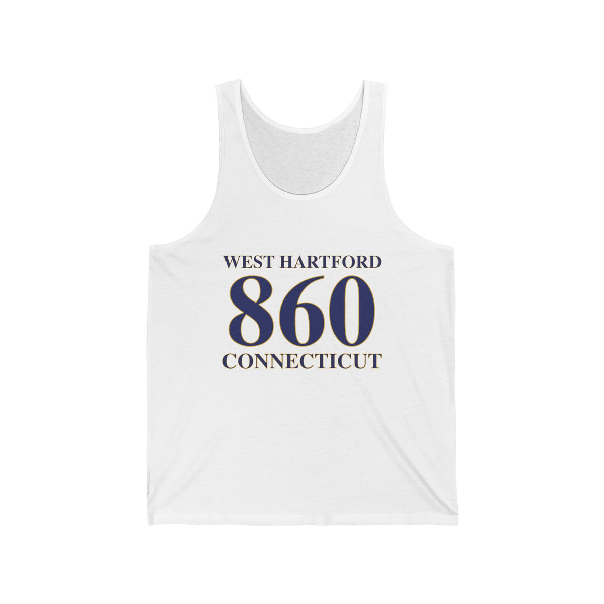 West Hartford 860 Connecticut Unisex Jersey Tank Top