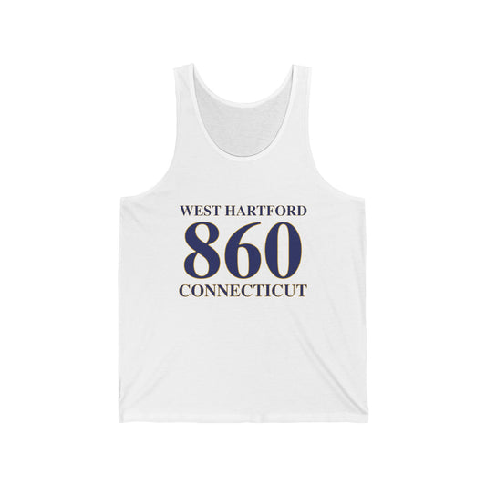 West Hartford 860 Connecticut Unisex Jersey Tank Top