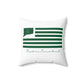 Cheshire Connecticut St. Patrick’s Day Flag Spun Polyester Square Pillow