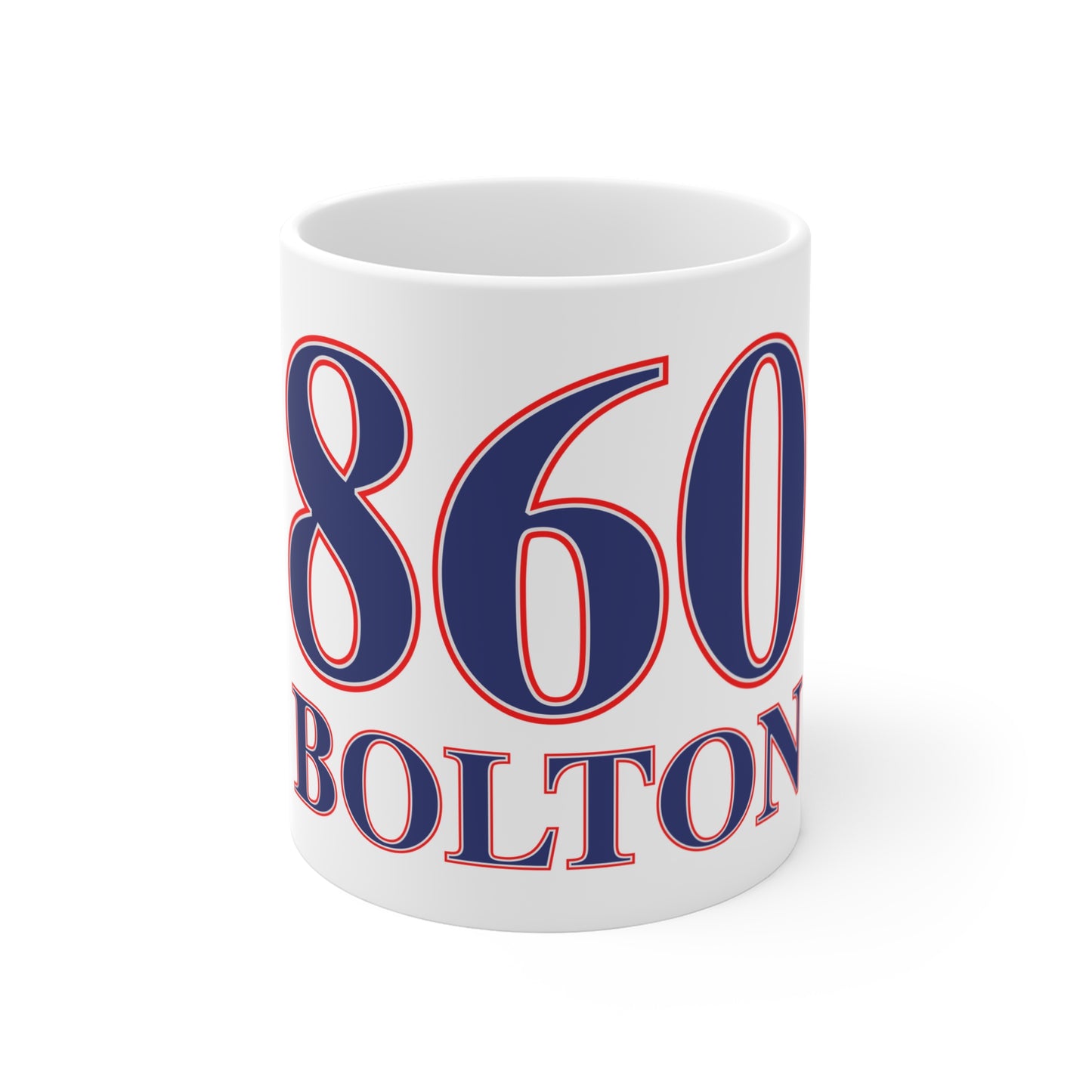 860 Bolton Red, White & Blue Mug 11oz