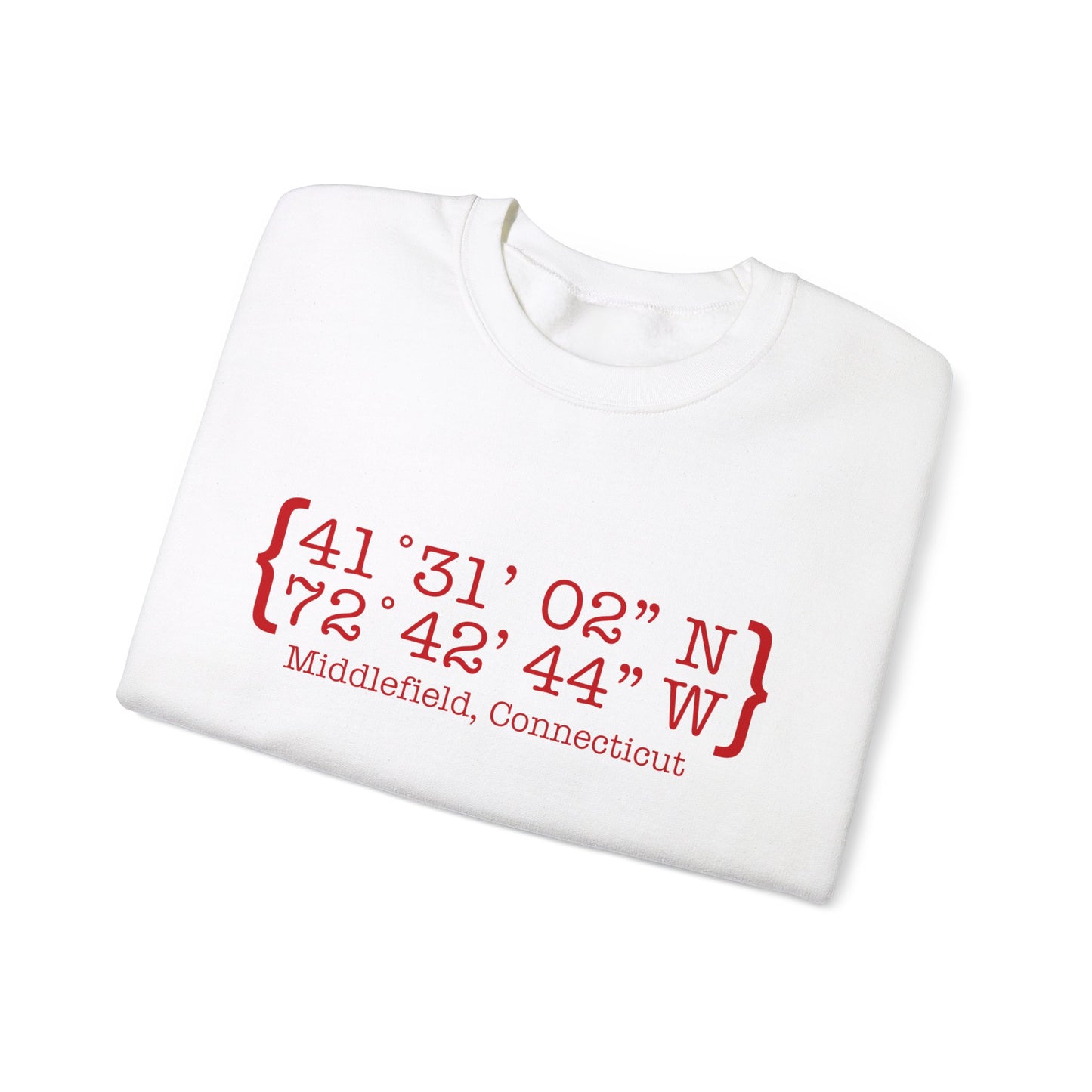 Middlefield Coordinates // Middlefield connecticut unisex sweatshirt // finding connecticut 