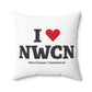 I Heart NWCN Spun Polyester Square Pillow