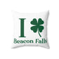 I Clover Beacon Falls Spun Polyester Square Pillow