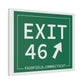 Vintage Exit 46 Merritt Parkway Sign Matte Canvas, Stretched, 1.25"