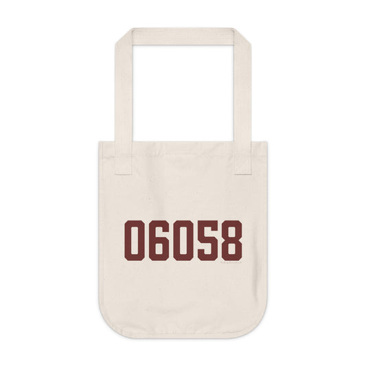 06058 Norfolk Connecticut Zip Code Organic Canvas Tote Bag