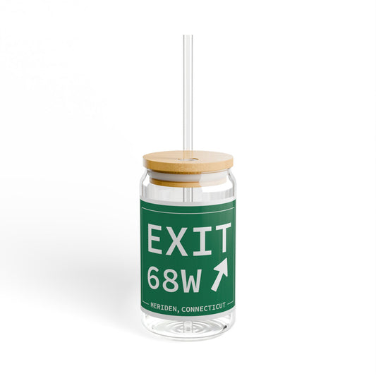 Vintage Exit 68W WCP Sign Sipper Glass, 16oz