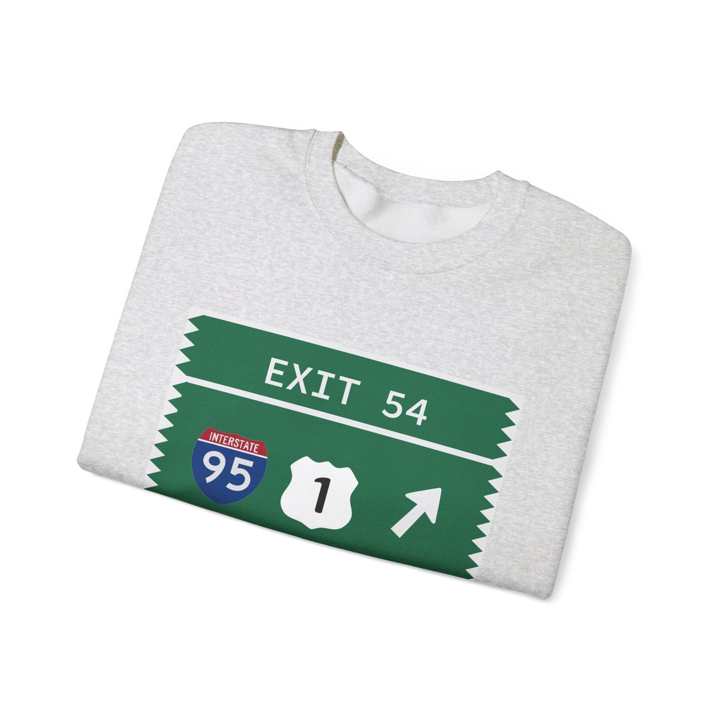 Vintage Merritt Parkway Exit 54 Sign Unisex Heavy Blend™ Crewneck Sweatshirt