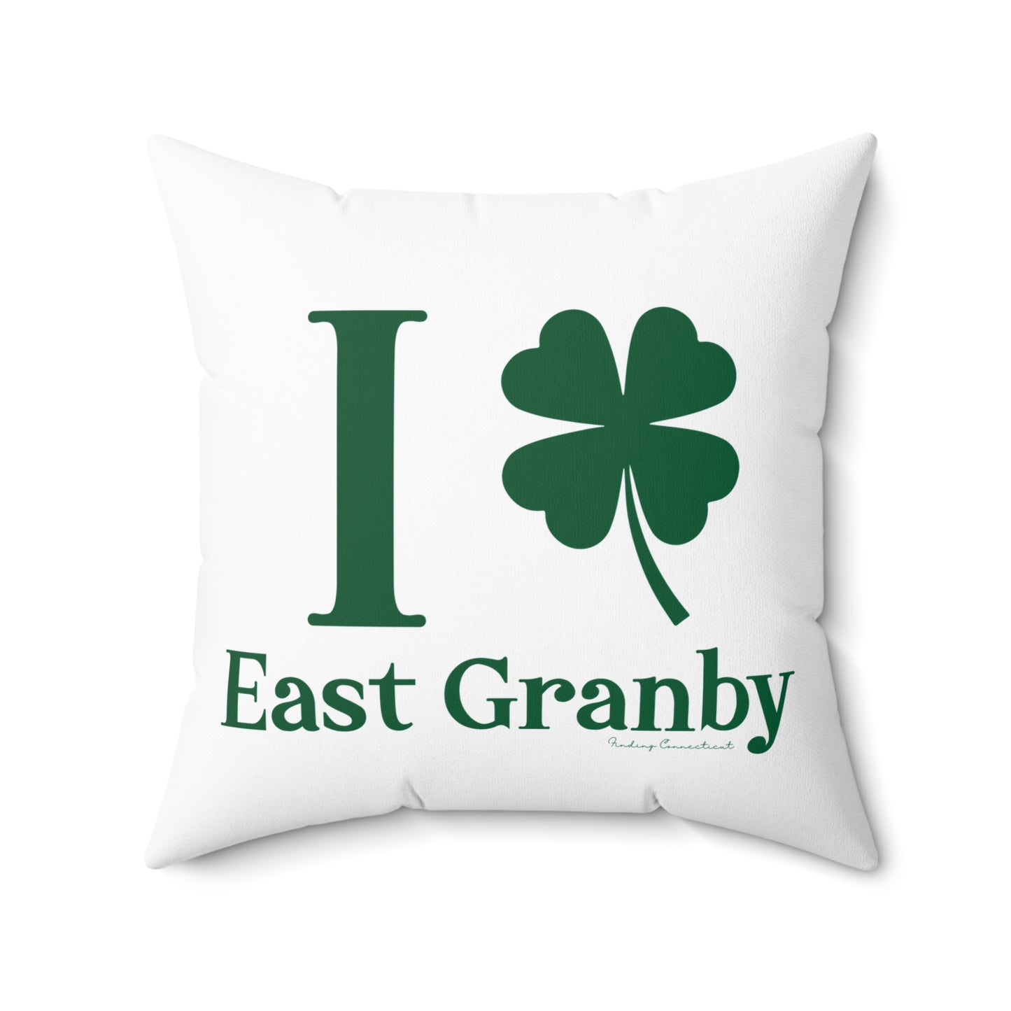 I Clover East Granby Spun Polyester Square Pillow
