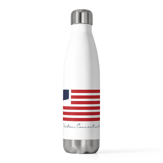 Weston Connecticut Flag 20oz Insulated Bottle