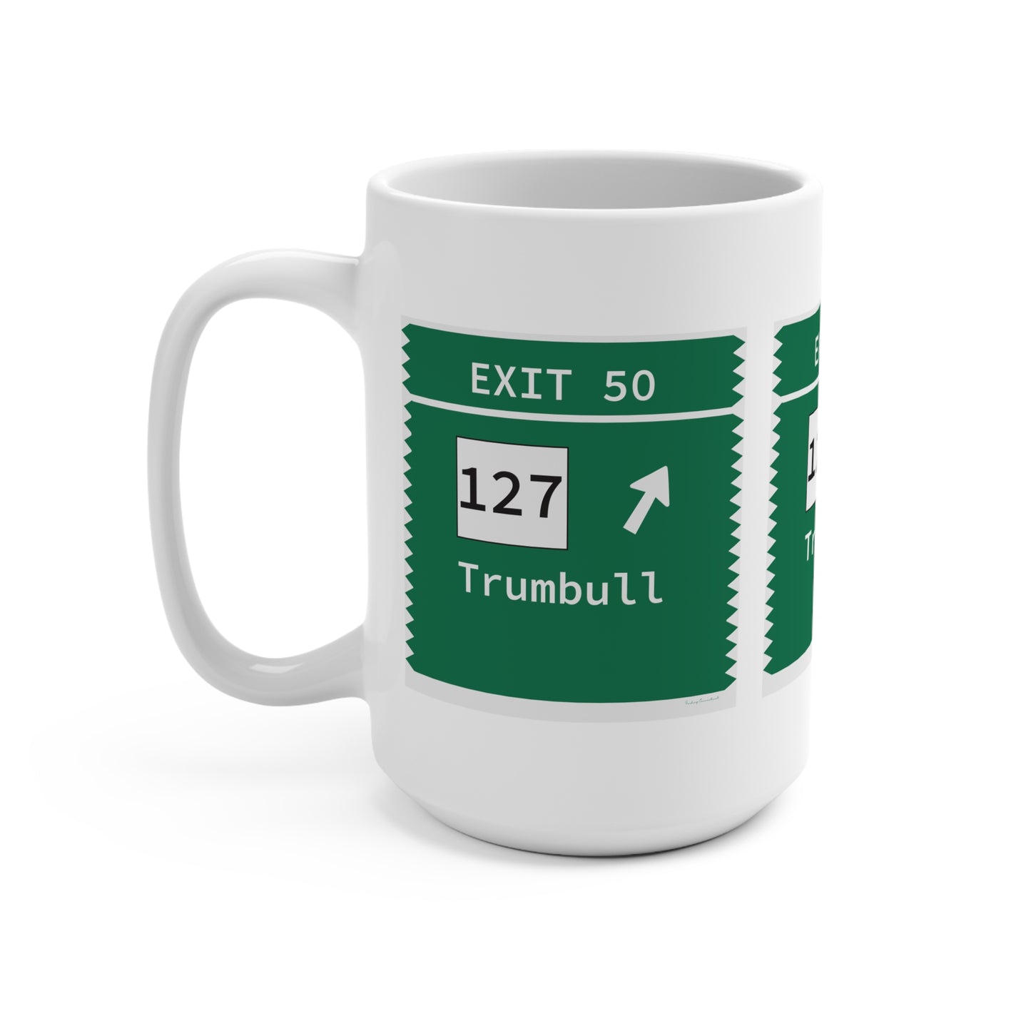Vintage Merritt Parkway Exit 50 Sign Mug 15oz