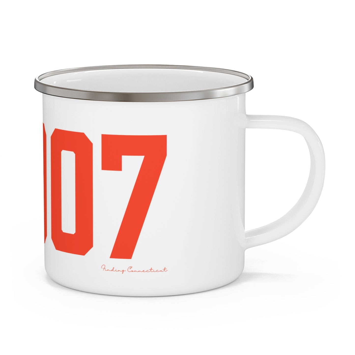 06907 Stamford Connecticut Zip Code Enamel Camping Mug
