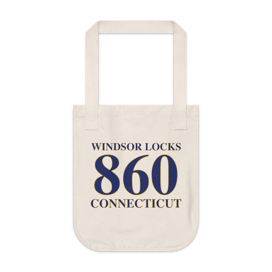 Windsor Locks 860 Connecticut Organic Canvas Tote Bag
