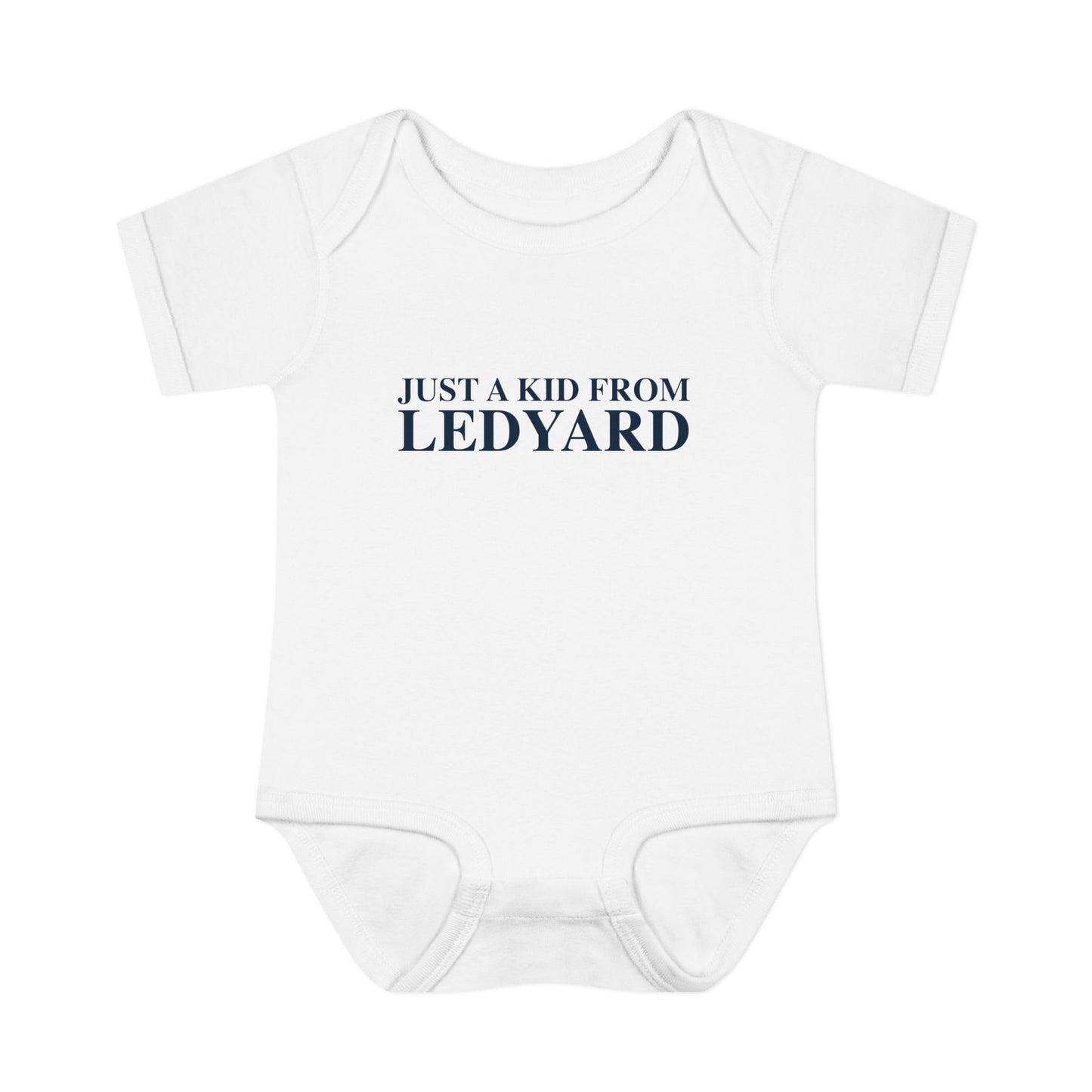 Just a kid from Ledyard Infant Baby Rib Bodysuit