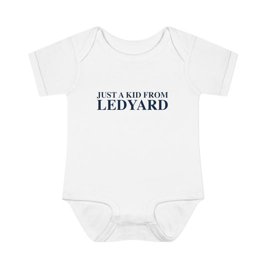Just a kid from Ledyard Infant Baby Rib Bodysuit