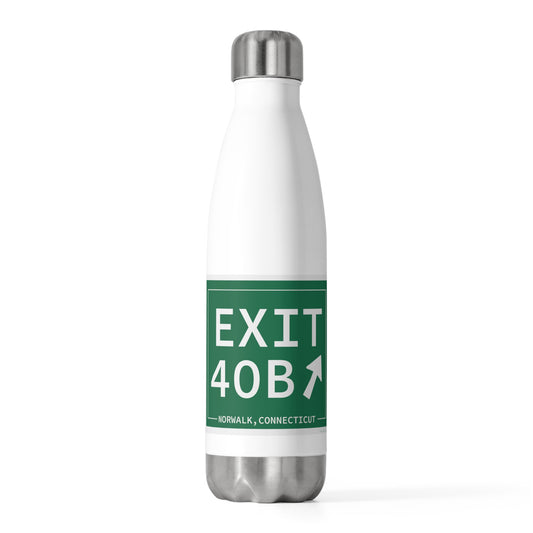 Vintage Exit 40B Merritt Parkway Sign 20oz Insulated Bottle