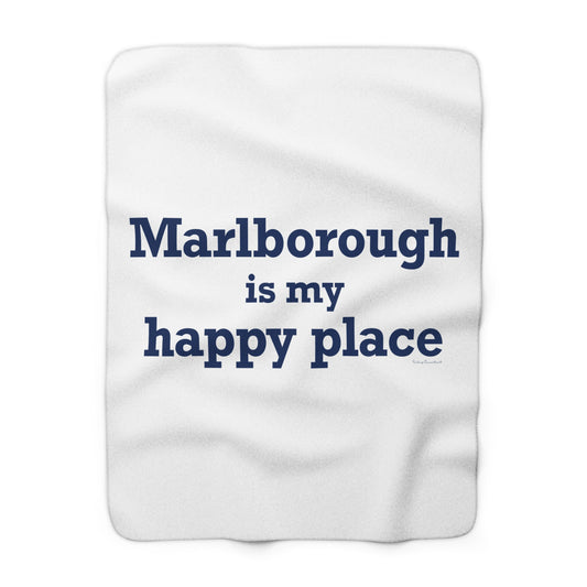 Marlborough is My Happy Place Sherpa Fleece Blanket