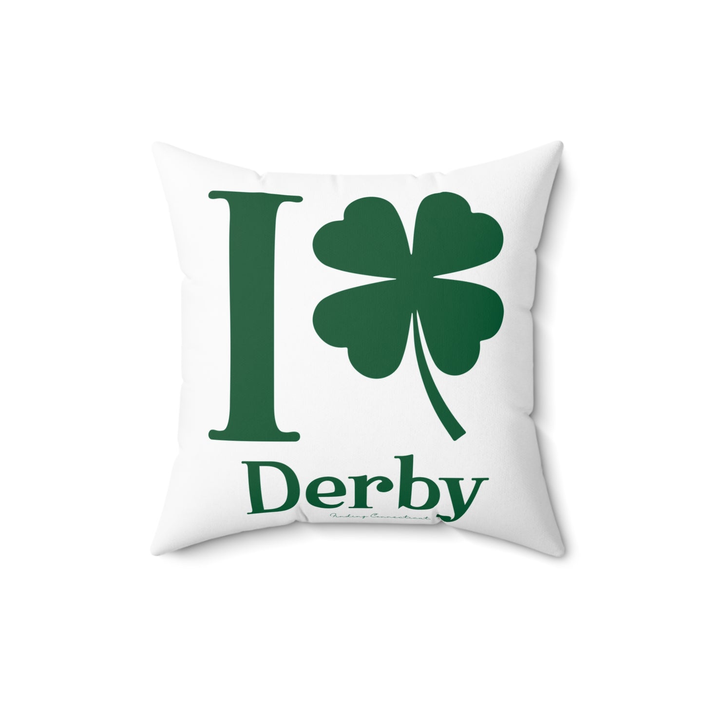 I Clover Derby Spun Polyester Square Pillow