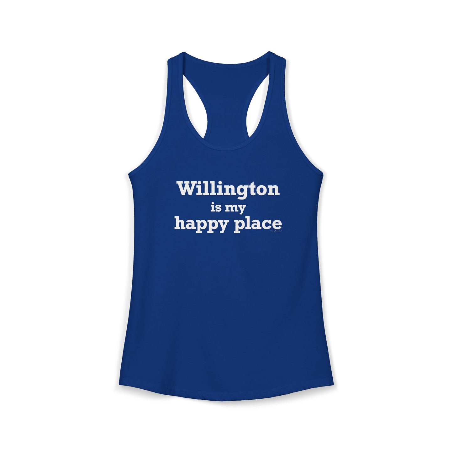 Willington is My Happy Place Women's Ideal Racerback Tank Top