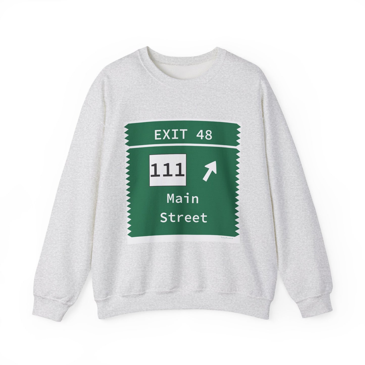 Vintage Merritt Parkway Exit 48 Sign Unisex Heavy Blend™ Crewneck Sweatshirt