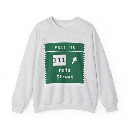 Vintage Merritt Parkway Exit 48 Sign Unisex Heavy Blend™ Crewneck Sweatshirt