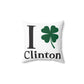 I Clover Clinton Spun Polyester Square Pillow