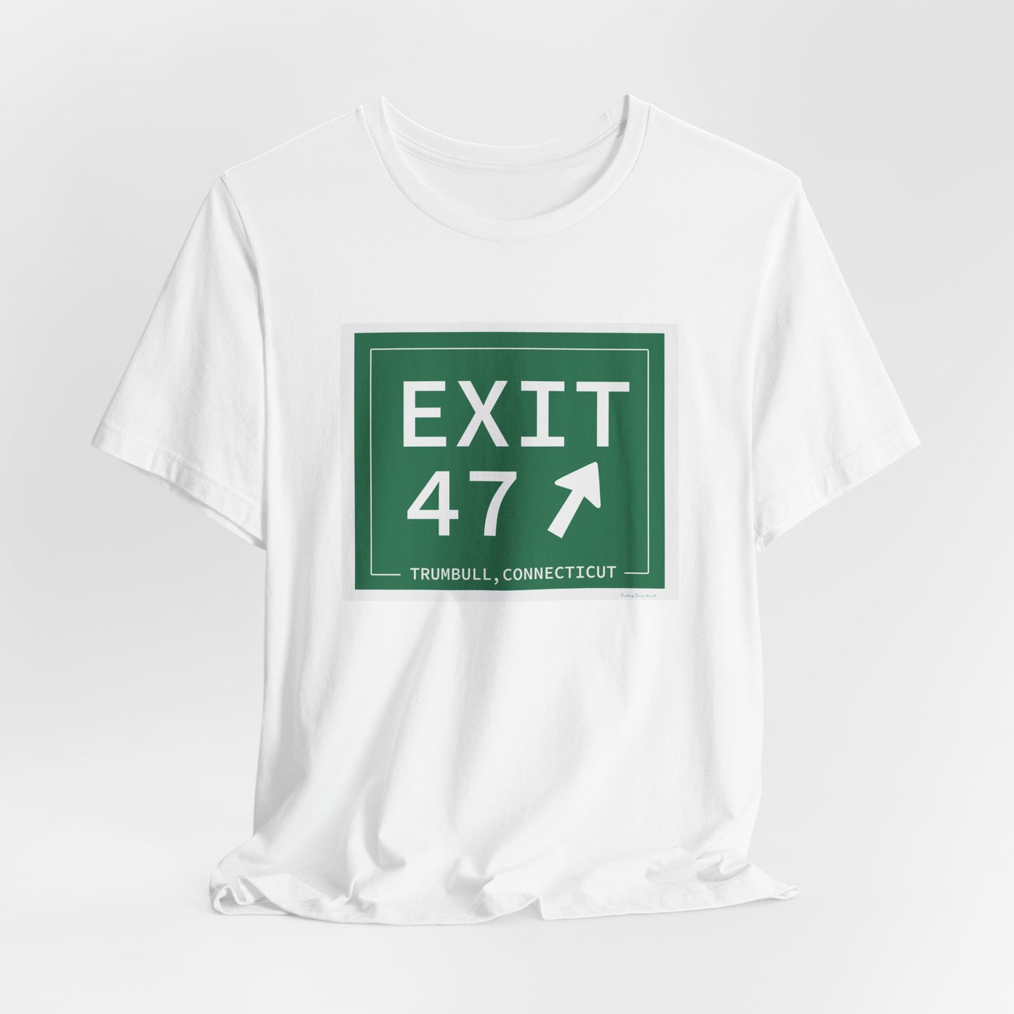 Vintage Exit 47 Merritt Parkway Sign Unisex Jersey Short Sleeve T-Shirt