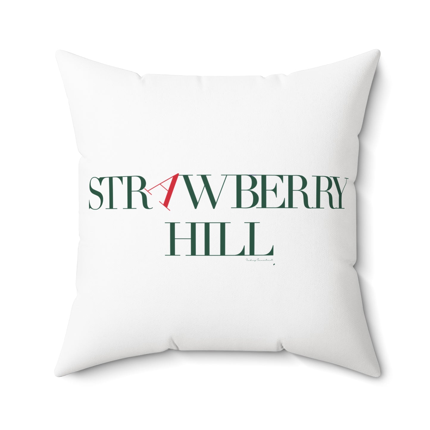 41 Tilt Strawberry Hill Spun Polyester Square Pillow