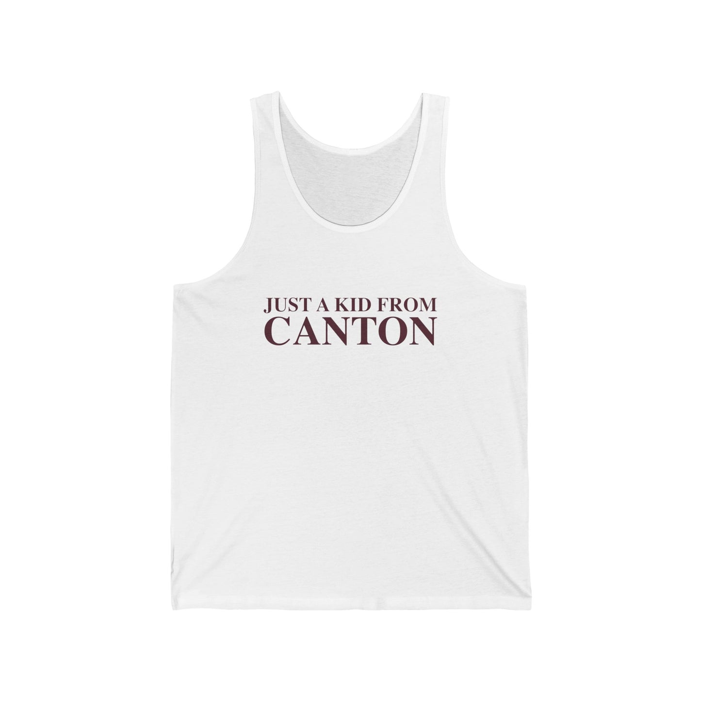 Just a kid from Canton Unisex Jersey Tank Top