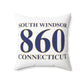 South Windsor 860 Connecticut Polyester Square Pillow