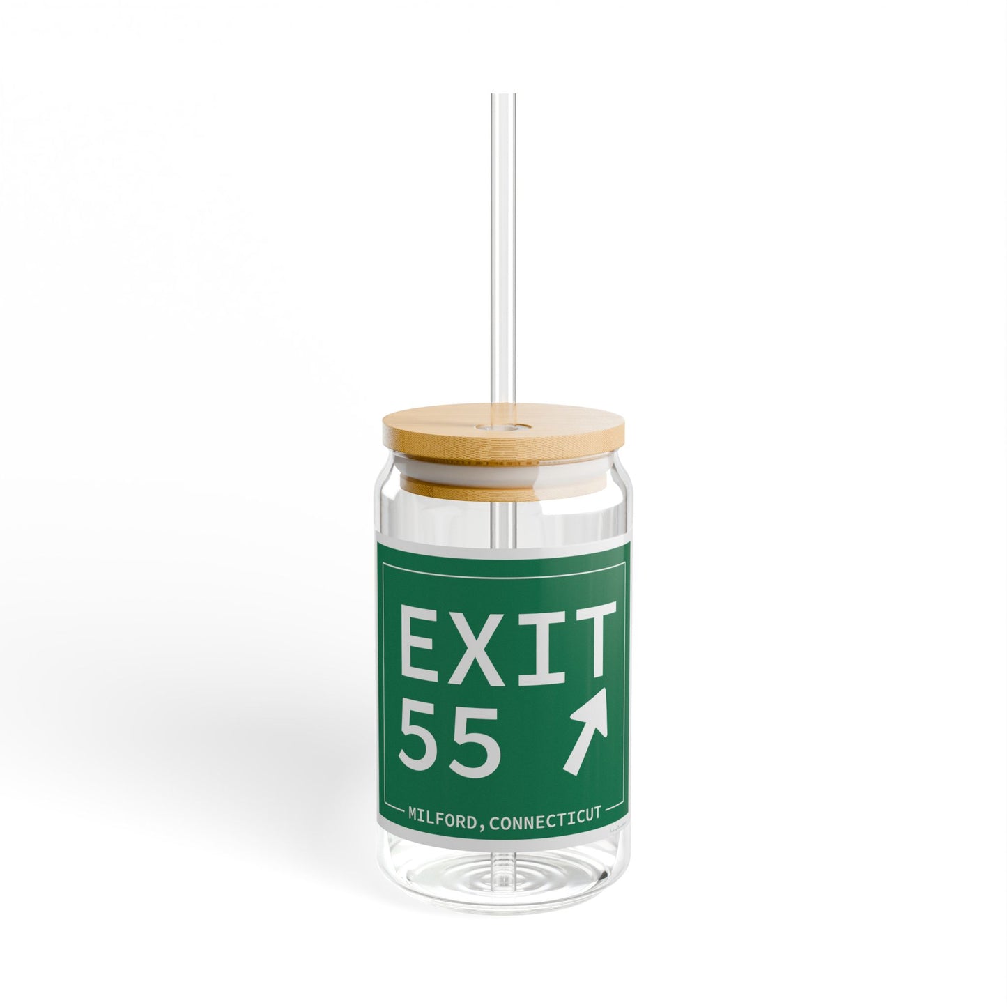 Vintage Exit 55 WCP Sign Sipper Glass, 16oz
