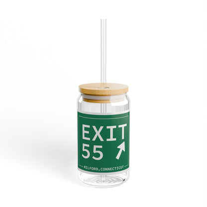 Vintage Exit 55 WCP Sign Sipper Glass, 16oz