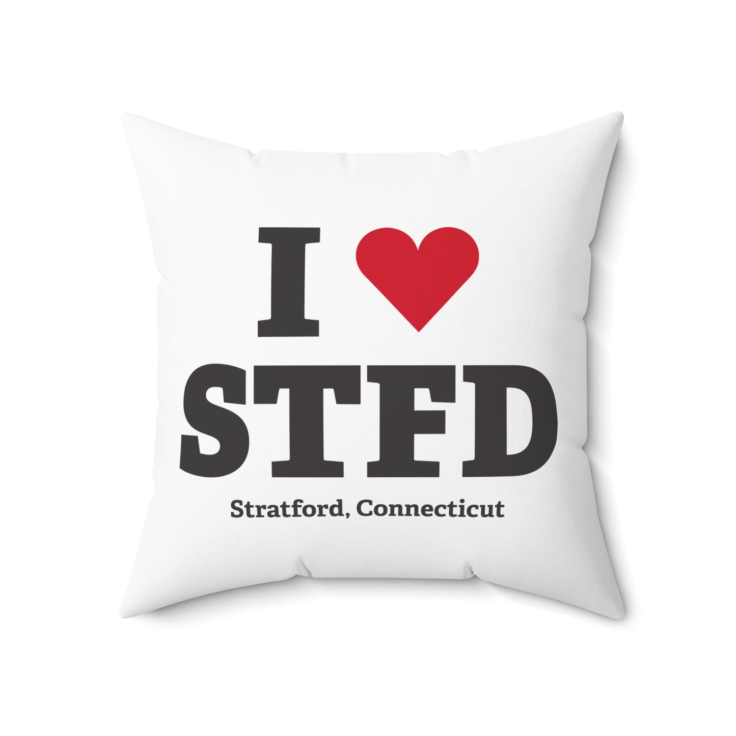I Heart STFD Spun Polyester Square Pillow
