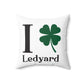 I Clover Ledyard Spun Polyester Square Pillow